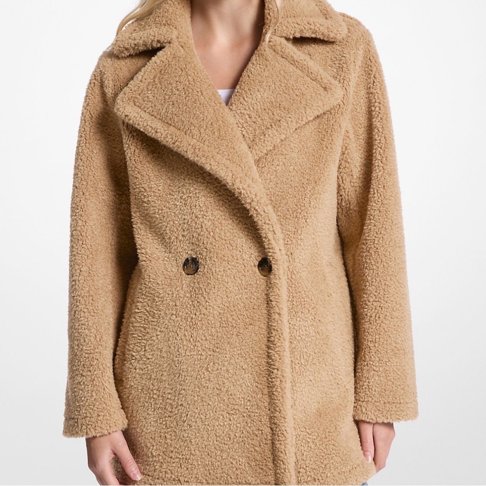 Women's Tan Teddy Coat Michael Kors